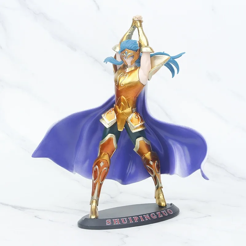 Saint Seiya The Gold Saints Aries Pisces Aquarius PVC Statue Action Figurine Desk Collectible Anime Model Toys Figures Gift