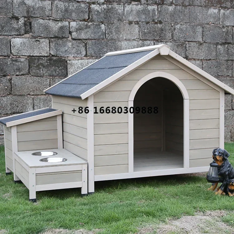 Customize Chinese Manufacture Weatherproof Outdoor Luxury Wooden Dog Kennel House