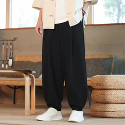 Streetwear Men Wide Leg Pants Harajuku Style Baggy Pants Man Japanese Jogger Pants Male Retro Harem Trousers Large Size Clothes