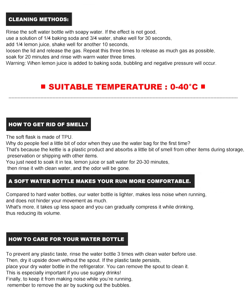 Sport Water Bottle TPU Folding Soft Flask Drink Portable Water Bottle High Flow Running Hiking Bicycle Fitness Water Bag