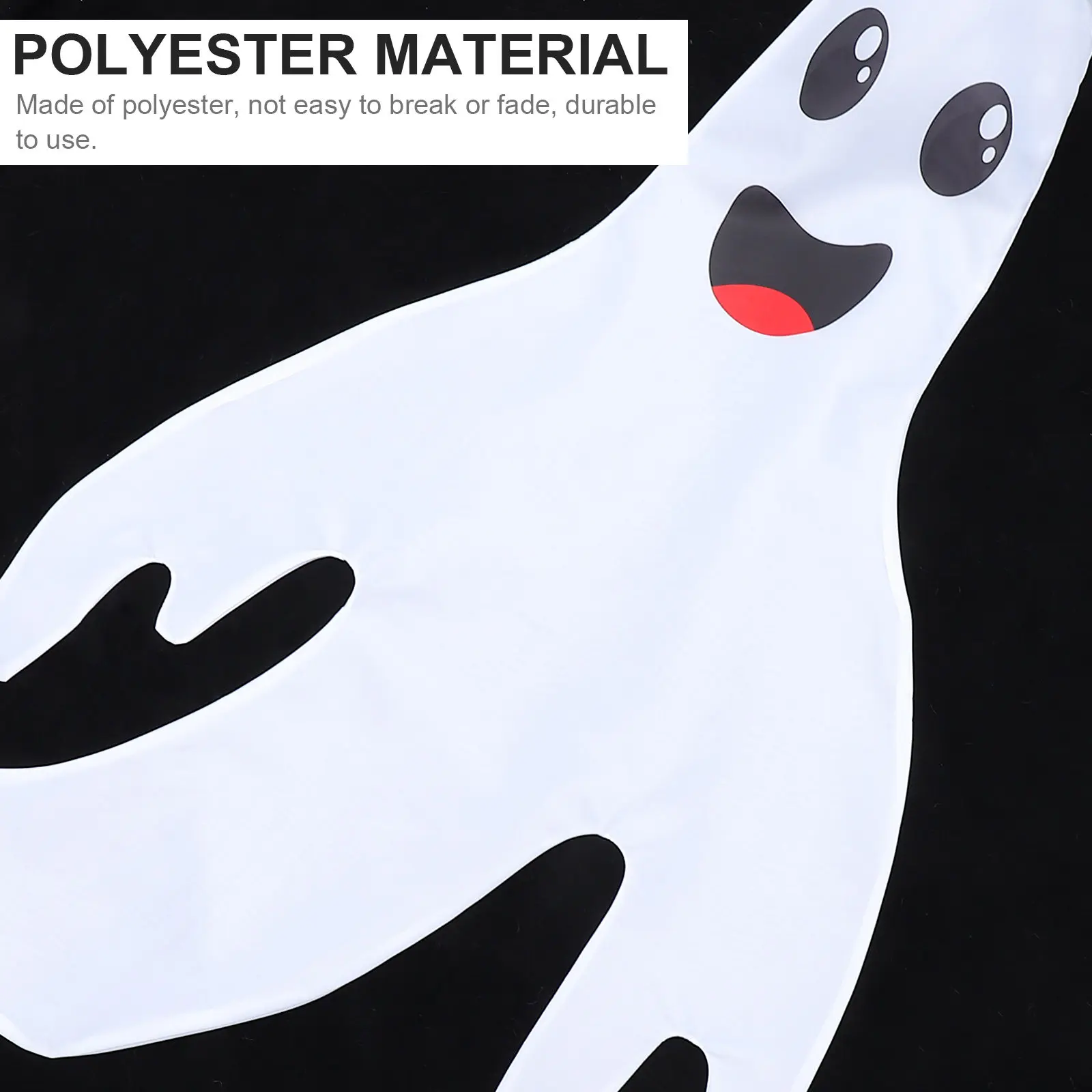 1Pcs Halloween Ghost Windsock Flag Decorative Hanging Prop for Front Door Yard Garden Party Spooky Atmosphere Ghost Flag
