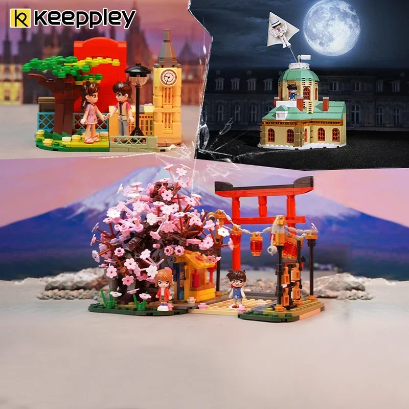 Keeppley Detective Conan Anime Scenes Building Blocks Decoration Puzzle Assembling Model Toys Birthday Gifts for Boys and Girls