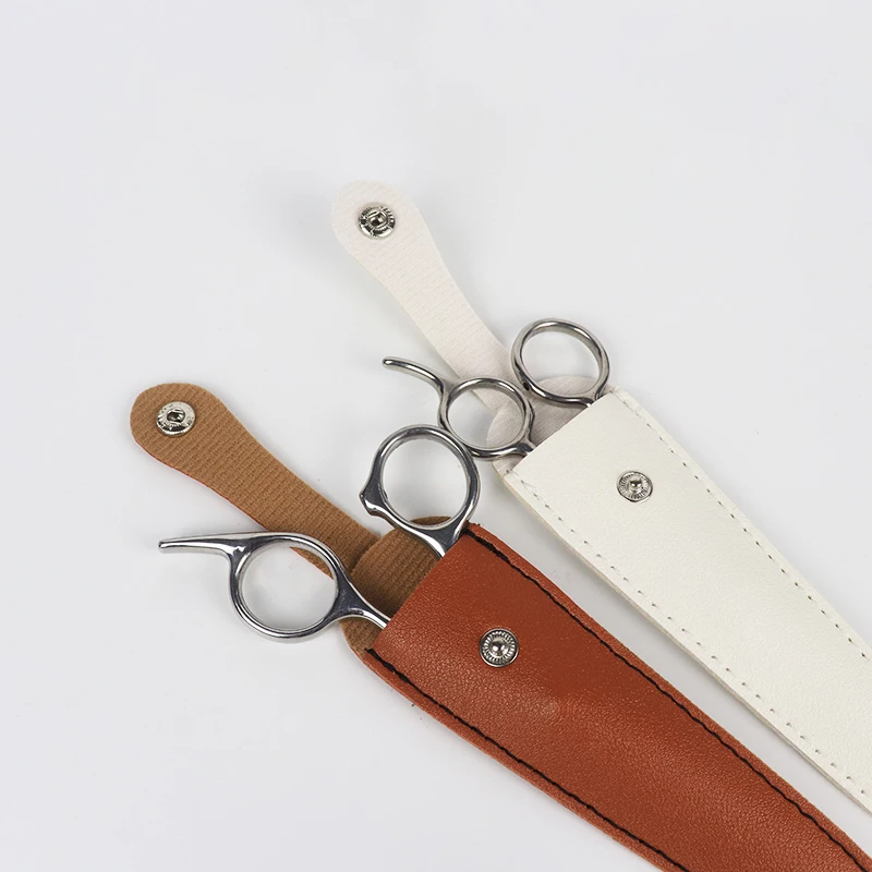 Schutzbezug für Friseurscheren, aus PU-Leder, tragbare Schutztasche für Friseurbedarf. – Detail 4