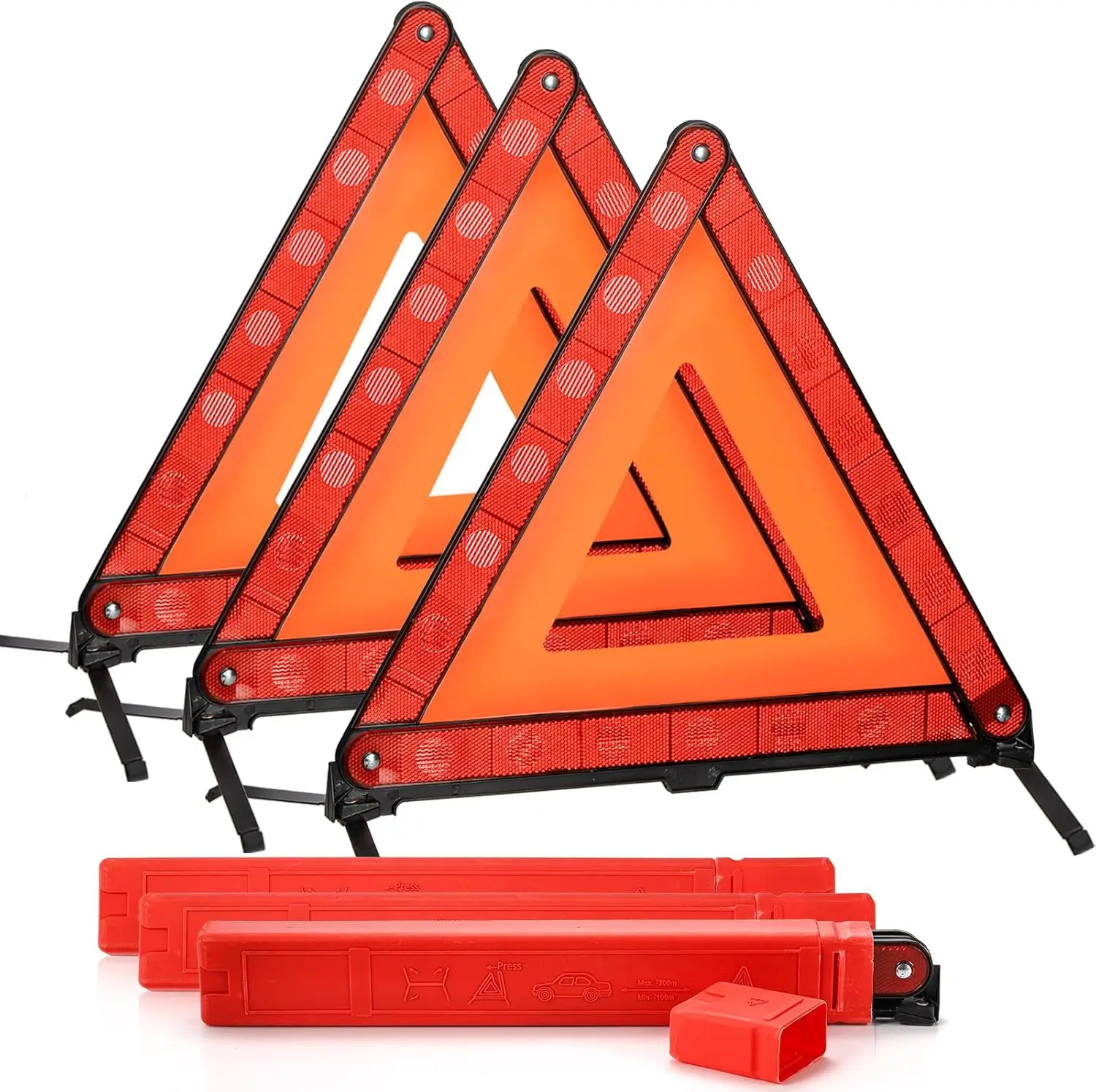Car Warning Triangle Breakdown Board Reflective Safety Emergency Triangle Foldable Roadside Hazard Alert Sign Car Accessories