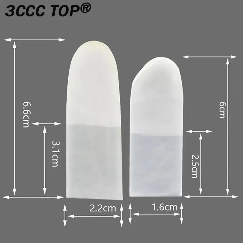 Non-Slip Anti-Static descartável Latex Finger Cover, Fingertips Protector, Luvas de borracha, Nail Art Tool, 200 Pcs, 500Pcs