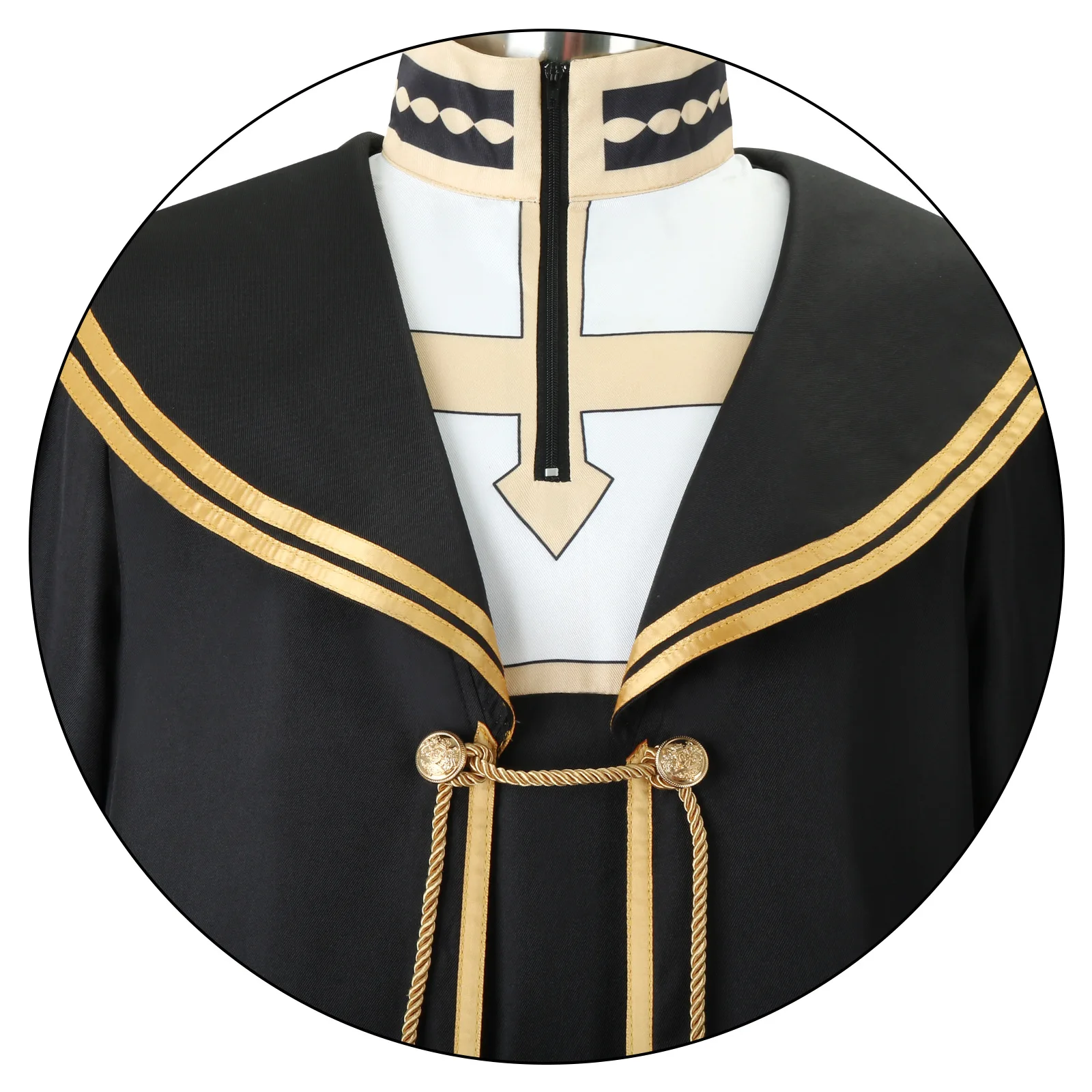 Anime Frieren at the Funeral Heiter Cosplay Costume Top Pants Trench Cloak Wig Outfits Halloween Carnival Disguise Suits for Men