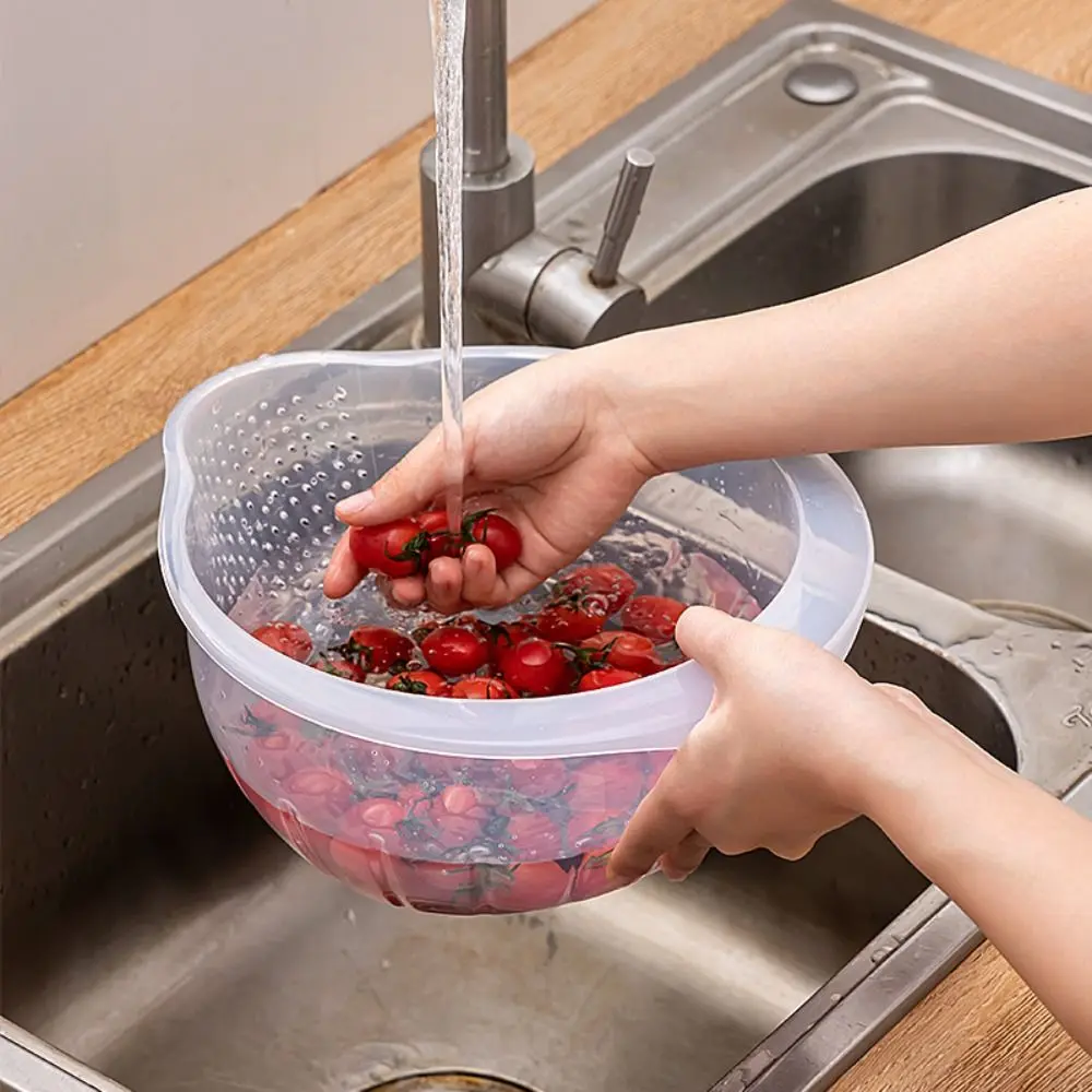 

Large Capacity Rice Drainage Basket Plastic Colander Fruit Vegetable Bowl Drainer Accessories Kitchen Washing Strainer Basket