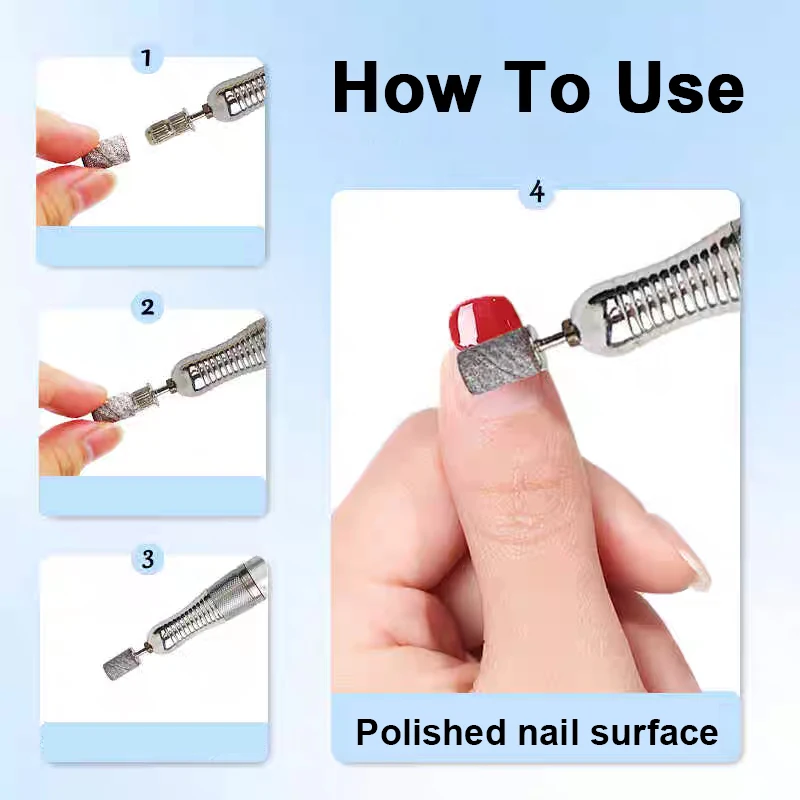 Grandes faixas de lixamento de unhas profissional manicure ótimo ajuste 100 unidades/pacote para removedor de esmalte em gel