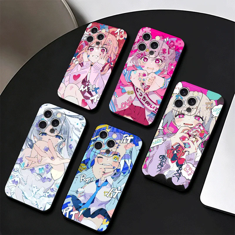 Anime Kwaii Girl Ins Style Phone Case For iPhone 18 17 16 15 Plus 14 Pro Max 17E 16E 11 13 12 Mini XS X 7 SE Pattern Cover 17 Ai