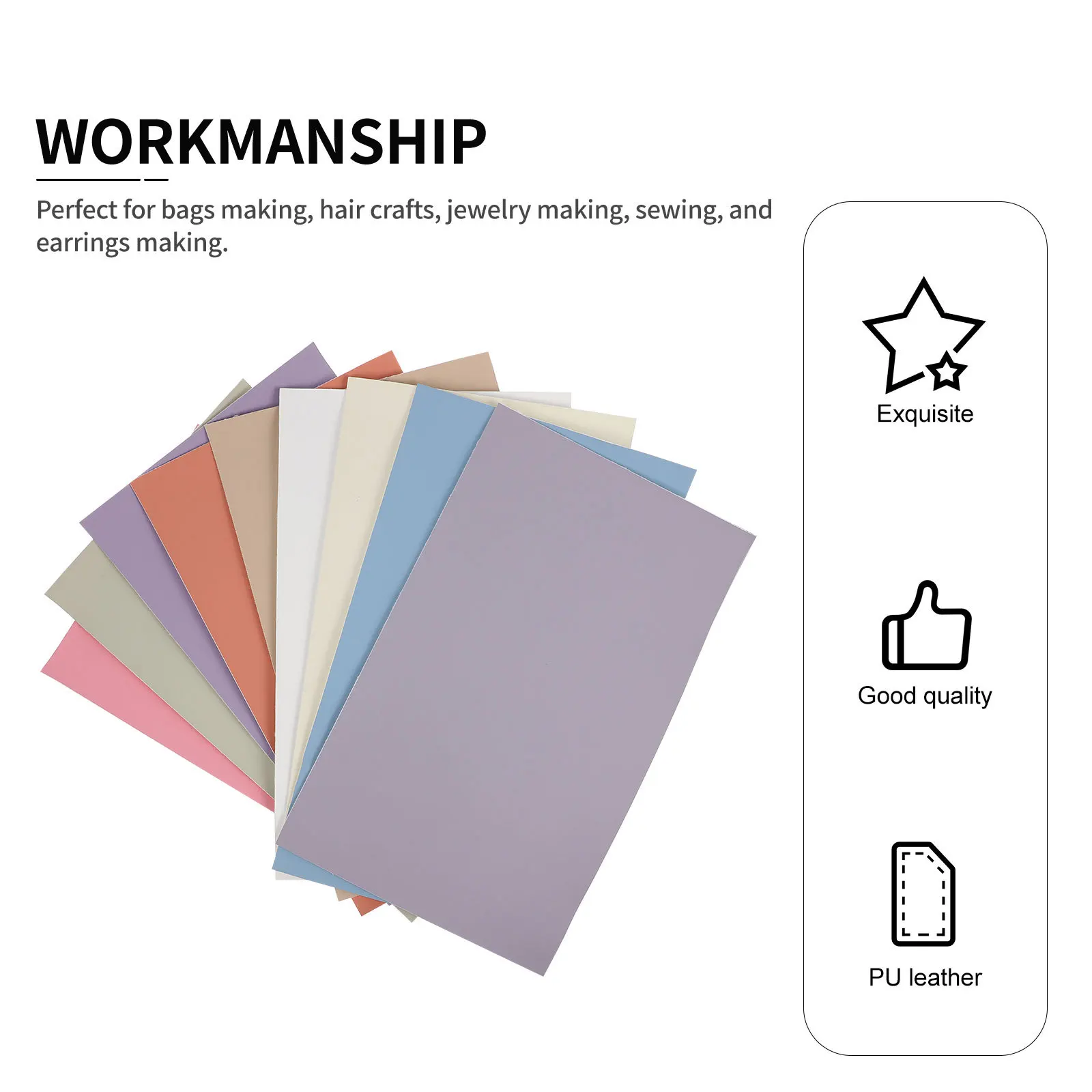 

9 Sheets DIY Patch Colorful PU Faux Sheets for Sewing Crafts Bags Earrings Making and Decorative Accessories