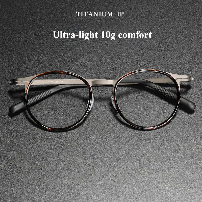 

Denmark Brand Ultra-light Titanium Eyeglasses Frame Designer Men Retro Round Small Face Myopia Reading Glasses Frame spectacle