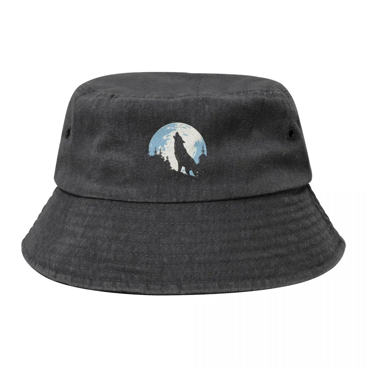 Howling Wolf Bucket Hat Sunscreen hiking hat Hat Baseball Cap Woman Hats Men's