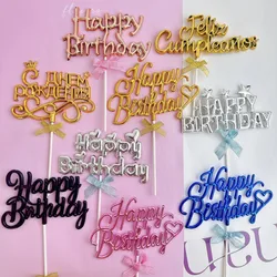 Russian Birthday Cake Topper with Golden Letter Cake Decoration English Happy Birthday Cake Decoration Birthday Party