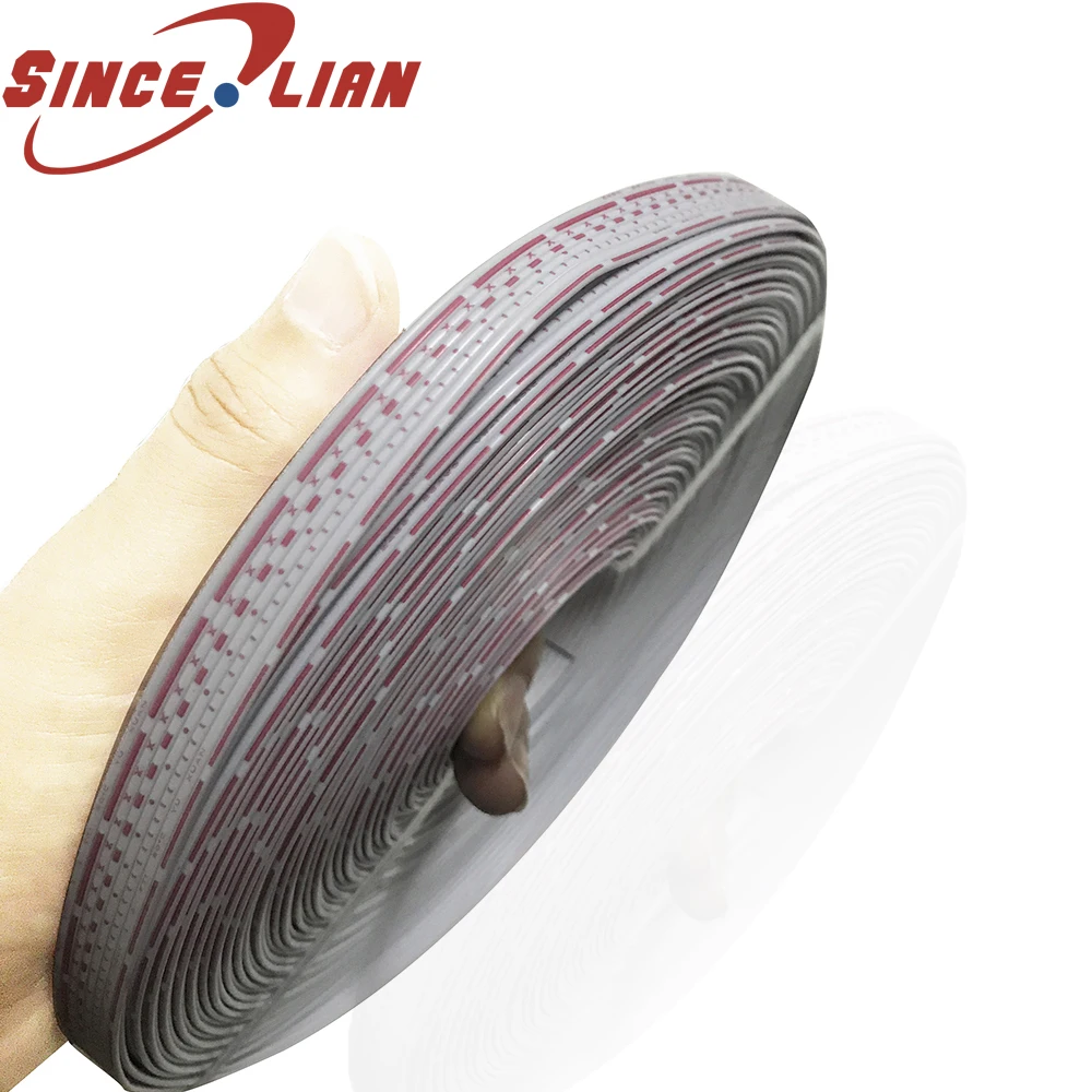 7P Flat Ribbon Cable UL2468 26AWG LED Display Screen 2.54mm Red And White PVC Ribbon Cable PVC Tinned Copper Transmission Wire