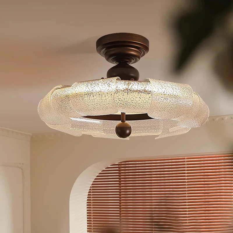 

Vintage American Retro Ceiling Light Minimalist French Design Dimmable LED for Bedroom Study Lighting​