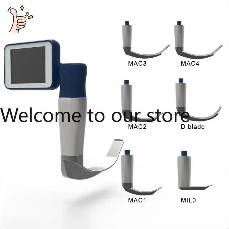 2026 BESDATA Reusable Anesthesia Surgical Smart Onfocus Guided Usb Video Laryngoscope Size D Blade & Child Miller #00 Mac 1#2#3#
