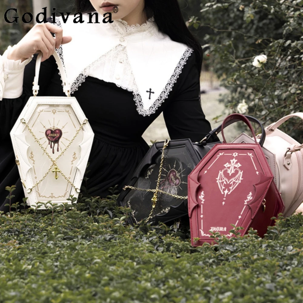 

Transparent Shoulder Crossbody Bag Student School Bags Itabag Women Gothic Handbag