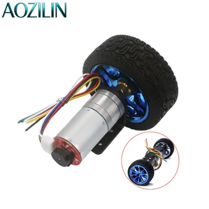 AOZILIN 10 Pack Mini DC Encoder Gear Reducer Motor High Torque Low RPM For Self-balancing Robot Intelligent Vehicle Maker