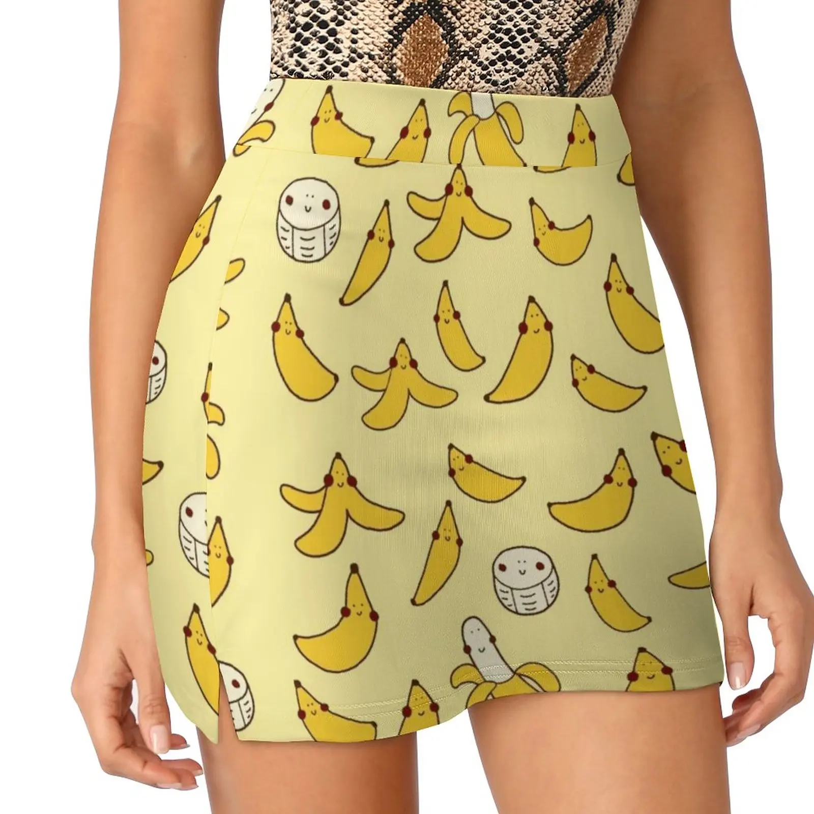 I'M Bananas For You! Women's skirt Y2K Summer Clothes 2022 Kpop Style Trouser Skirt With Pocket Healthy Bananas Fruit Fruity