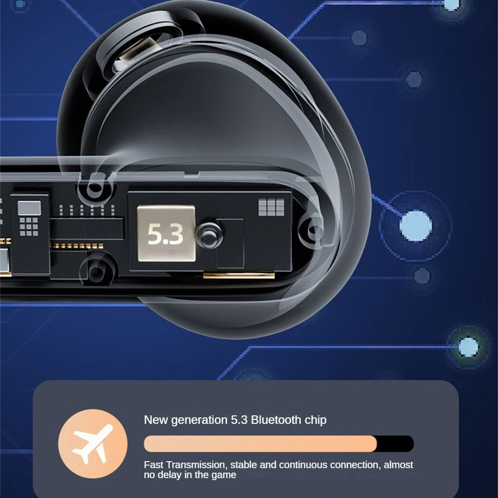 Беспроводные наушники Удобная удобная посадка Высококачественный звук Беспроводные наушники-вкладыши с длительным сроком службы батареи Бинауральные стерео наушники