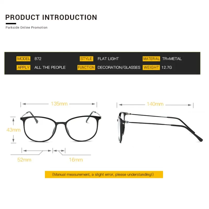 TR90 Eyeglasses Frames Women Glasses Men Glasses Frame Transparent  Clear Lens Optical Eyewear Oculos De Grau Feminino