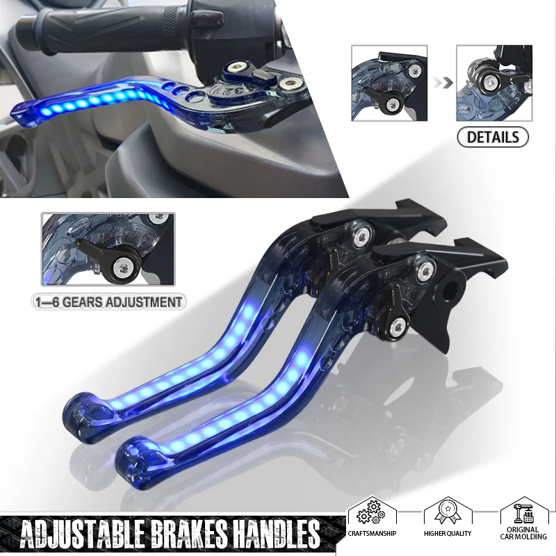 Adjustable Brake Handle Bar Grips Lever For AK550 AK 550 ak550 17-24 Motorcycle Always-on Turn Signal Light Brake Clutch Levers