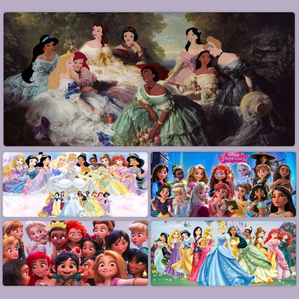 MINISO Disney Cartoon P-Princess Mousepad Office Large Mouse Mat PC Computer Game Big Keyboard Mats Rubber Anti-slip Mice Mat