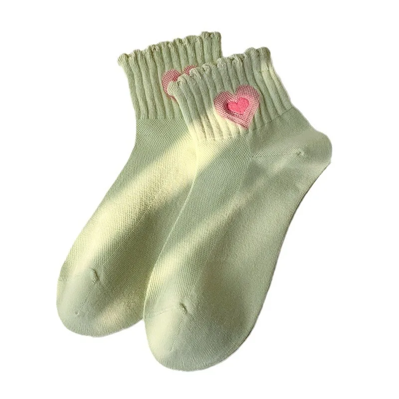 

Women's Socks Spring Summer Thin Combed Cotton Breathable Mid-tube Socks for Girls Sports Wicking Cotton Socks