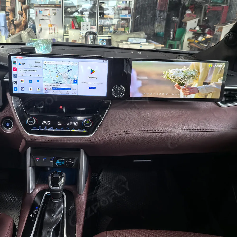 

12.3 Inch Dual Screen Car Radio Android For Toyota Corolla Cross 2019--2024 CarPlay Multimedia Video Player Car GPS Navigation