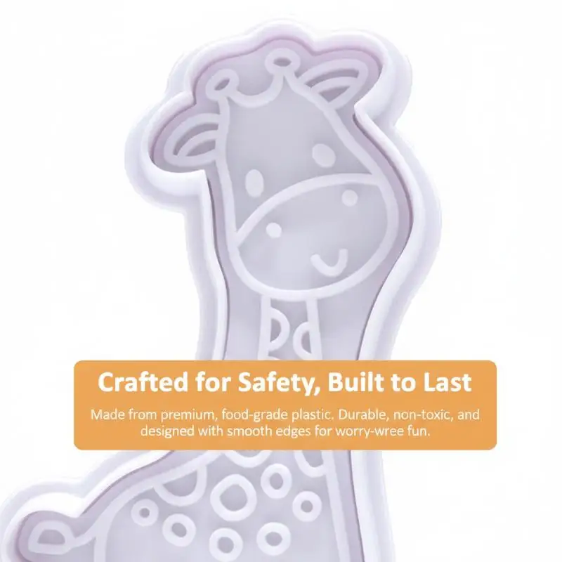 4 Pcs/Set Animal Plastic Biscuit Mold DIY Kitchen Cake Decorating Tools Cookie Cutter Stamp Fondant Embosser Die