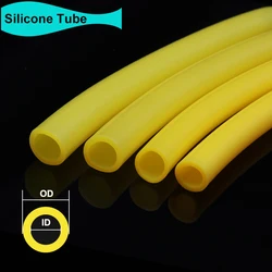 1/3/5/10M Yellow Food Grade Silicone Rubber Tube ID 0.5~25mm OD 1~31mm Flexible Irrigation Aquarium Air Water Plumb Garden Hose