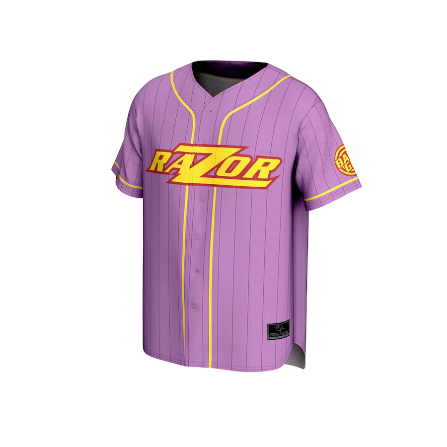 

Men's Purple Razor Ramon Baseball Jersey Simple And Stylish Design Loose And Breathable Suitable For Outdoor Sports And Fitness