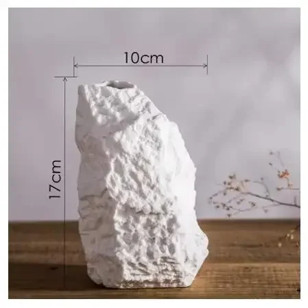 Creative stone-like ceramic vase living room desk decoration flowerpot flower arrangement ornament home decoration accessories