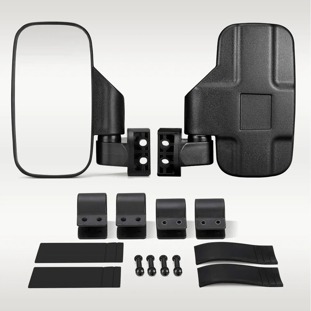 

2PCS UTV Rearview Mirror Side Mirror Accessories with 1.75" 2" Roll Clamp for Polaris RZR Ranger 800 900 1000 Yamaha Can Am