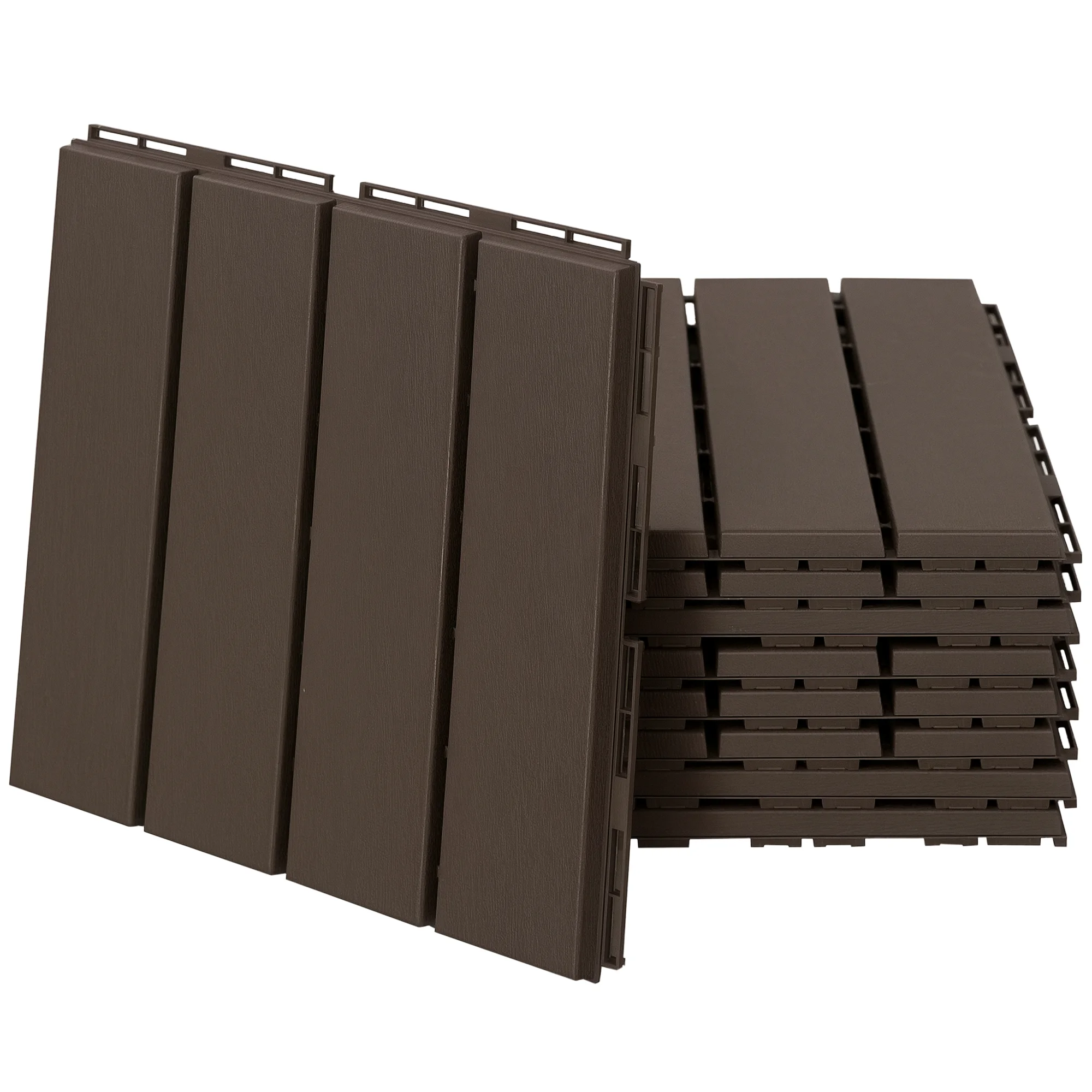 Outsunny Slings-9-Terrace Slings-Bunting, Instalación Muy Sencilla, Baldosas Pequeñas De Plástico Compuesto Imitación Madera Color Chocolate — -65%, 96.02€ Coupon, from 50.00€ – 65% descuento – €50.00