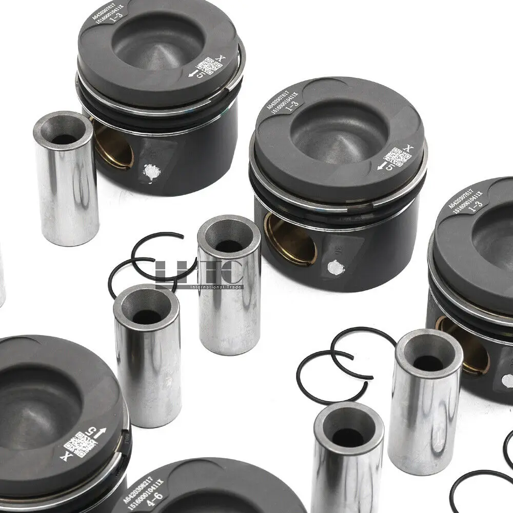 Set NEW Pistons & Rings Φ83mm ( 6420301918, 6420302018 ) For Mercedes-Benz ML350d GLS350 CDI W166 X166 OM642