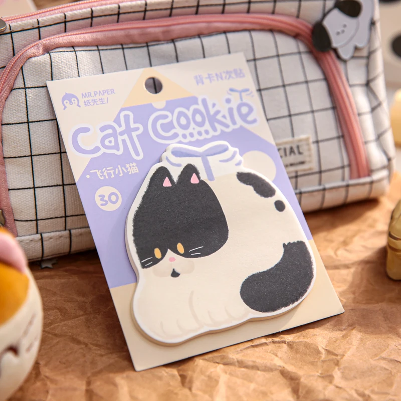 30 قطعة مظهر القط لطيف مذكرة الوسادة المواد ورقة الكولاج غير المرغوب فيه مجلة خلفية ورق تزيين المفكرة DIY بها بنفسك سجل القصاصات #3