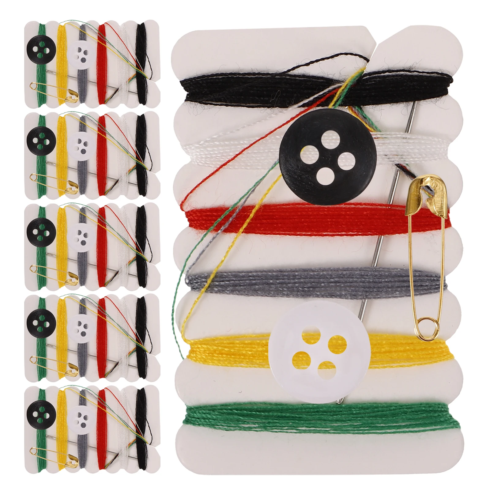 

100pcs SewingBoxSet NeedleThreadPinButton RandomColor HomeCommercial QuiltingDressMaking PerfectGift ElasticBand