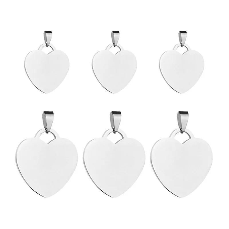 Customized Necklaces Printed Colorful Photo Name Engraved Stainless Steel Heart Pendant Chain Necklace Jewelry For Women ID Tag