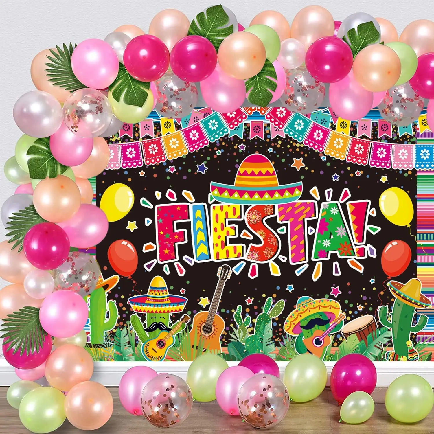 Cinco De Mayo Theme Party Background Mexican Fiesta Festival Backdrop Banner Party Decoration view 2