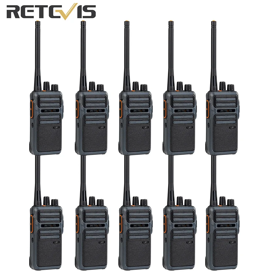 RETEVIS RB617 Walkie Talkies 10PCS PMR446 USB Charger Two-Way Radio ht Communicator PTT Portable Walkie-Talkie for Hunting Hotel