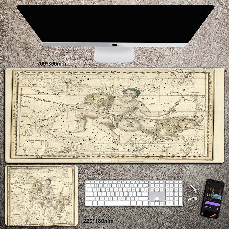 Twelve constellations Printing XL Mouse Pad，Gamer Accessory Hot Large Computer Lock Edge Keyboard Mat Strange thing Dropshipping