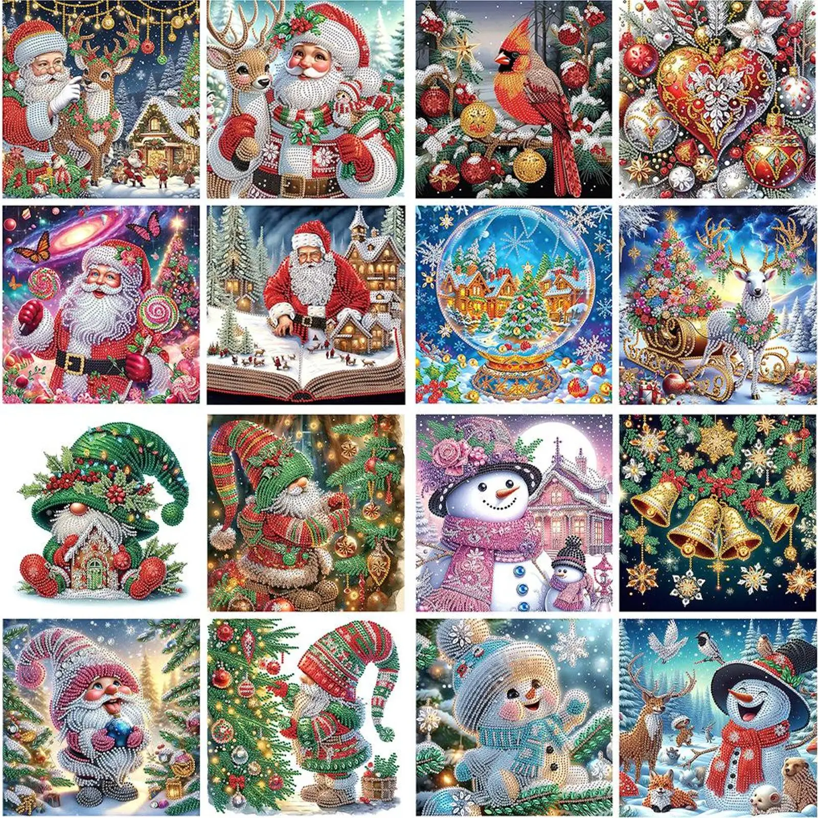 

4 шт. Рождество 5D DIY специальной формы кристалл частичный алмазный набор для рисования декор