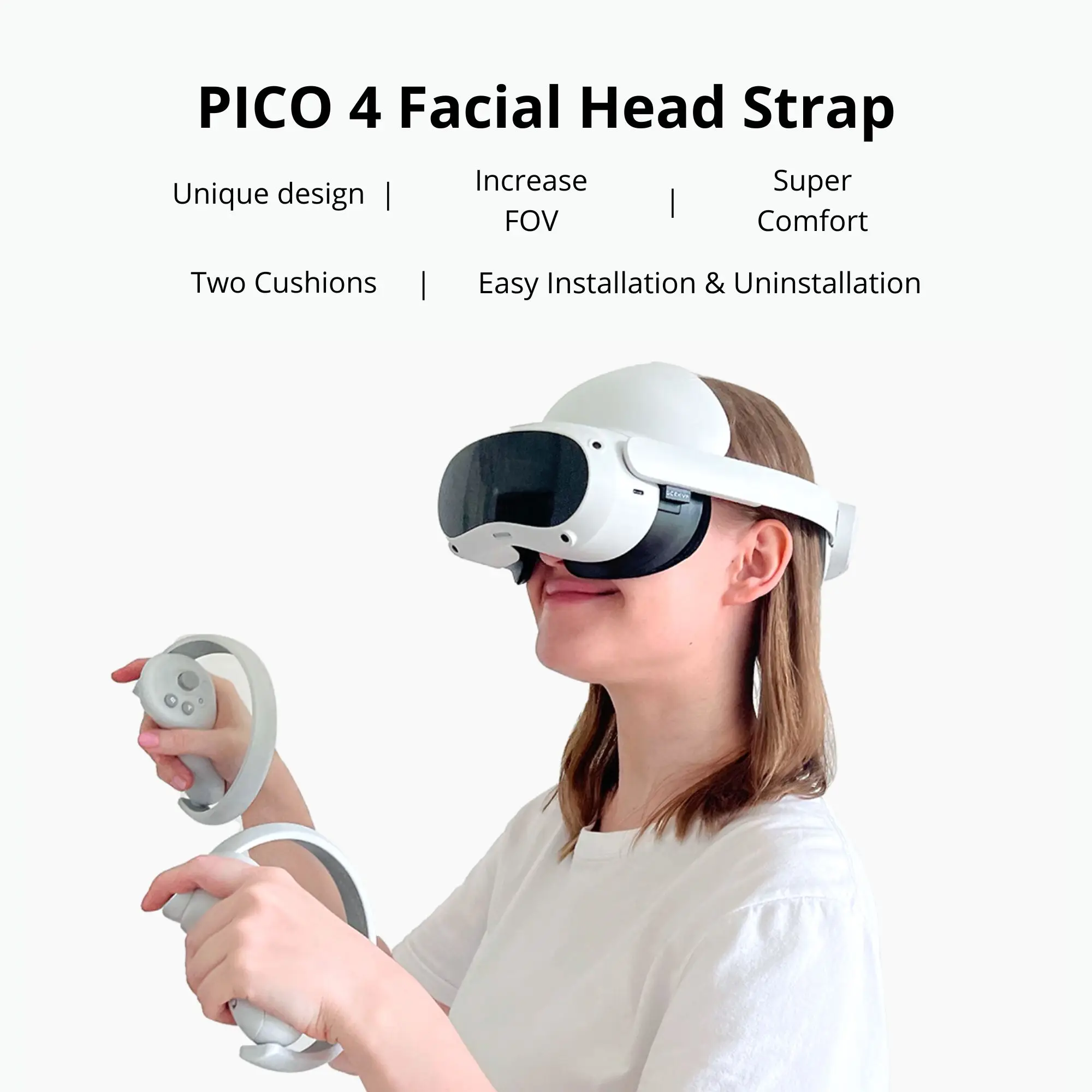 GEEKVR Facial Interface & Head Strap for Pico 4: Customized Comfort and Perfect Fit