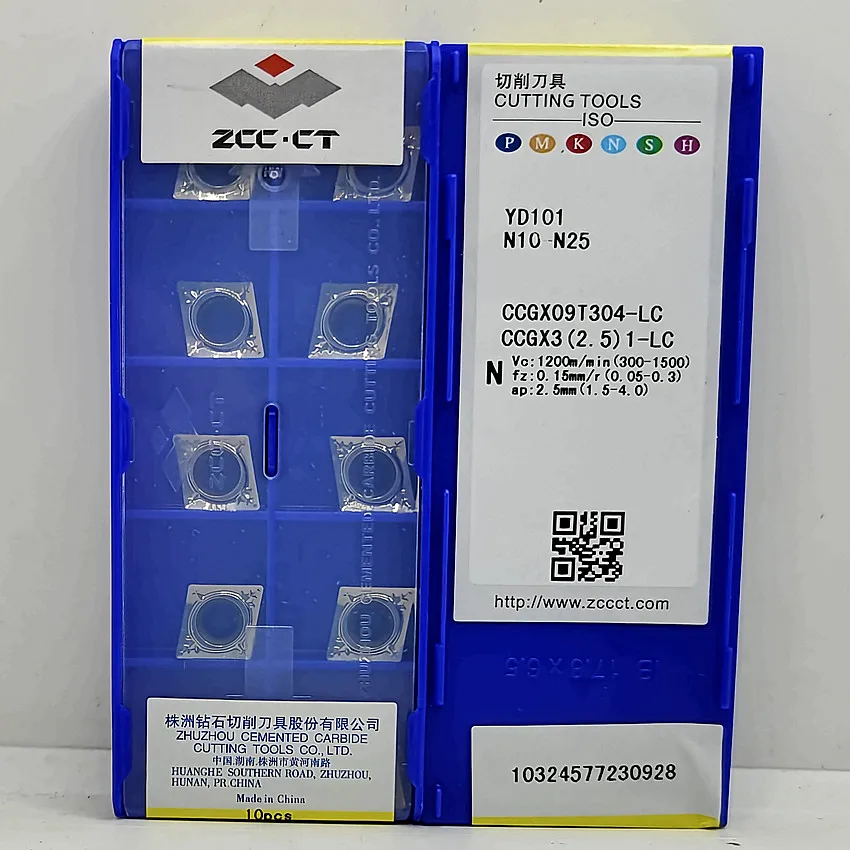 

CCGX09T304-LC YD101 CCGX09T304 CCGX32.51 ZCC.CT CNC blade carbide inserts Turning inserts For Aluminum, Non-ferrous metals