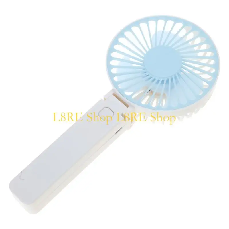 L8RE Handheld Fan Składany wentylator ładowany wentylator mały wentylator kieszonkowy z 3 prędkością wentylator USB do biura na