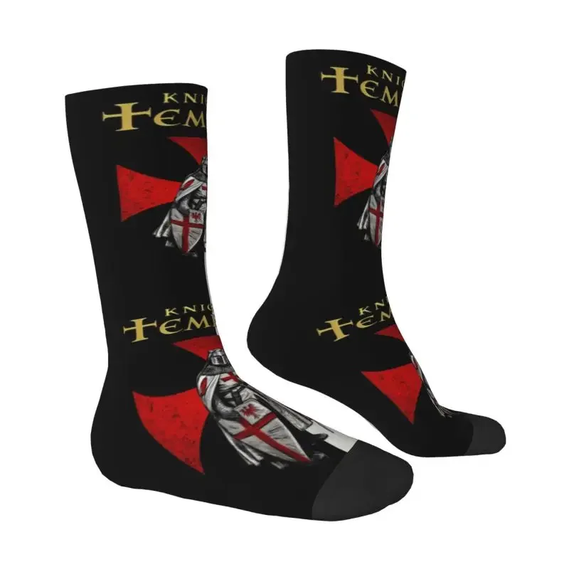 Knights Templar Men Women Crew Socks Unisex Fun 3D Printed Crusades Knights Christian Warrior Dress Socks