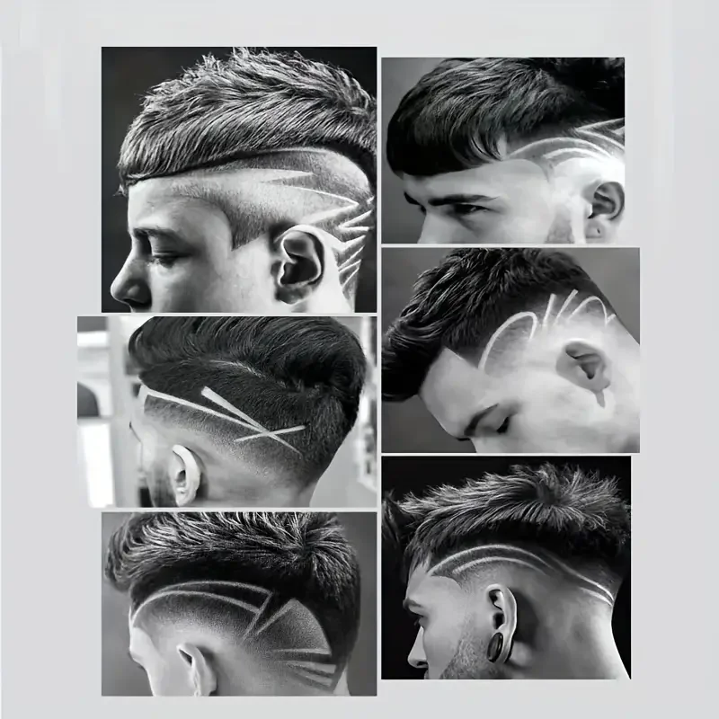 Kemei 1071 مقص الشعر الكهربائية رجل المهنية تصفيف الشعر اللاسلكي آلة قطع الشعر المتقلب نحت المقص الحلاق