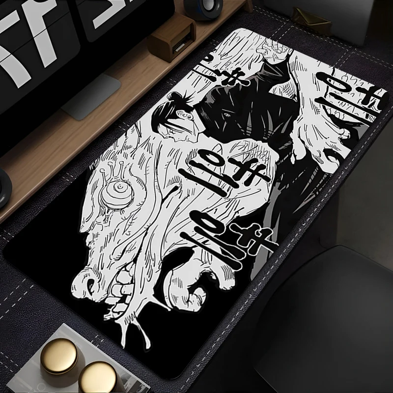 Tapis de Souris Gaming Grand Format Jujutsu Kaisen Geto en Caoutchouc pour Clavier et Ordinateur Portable