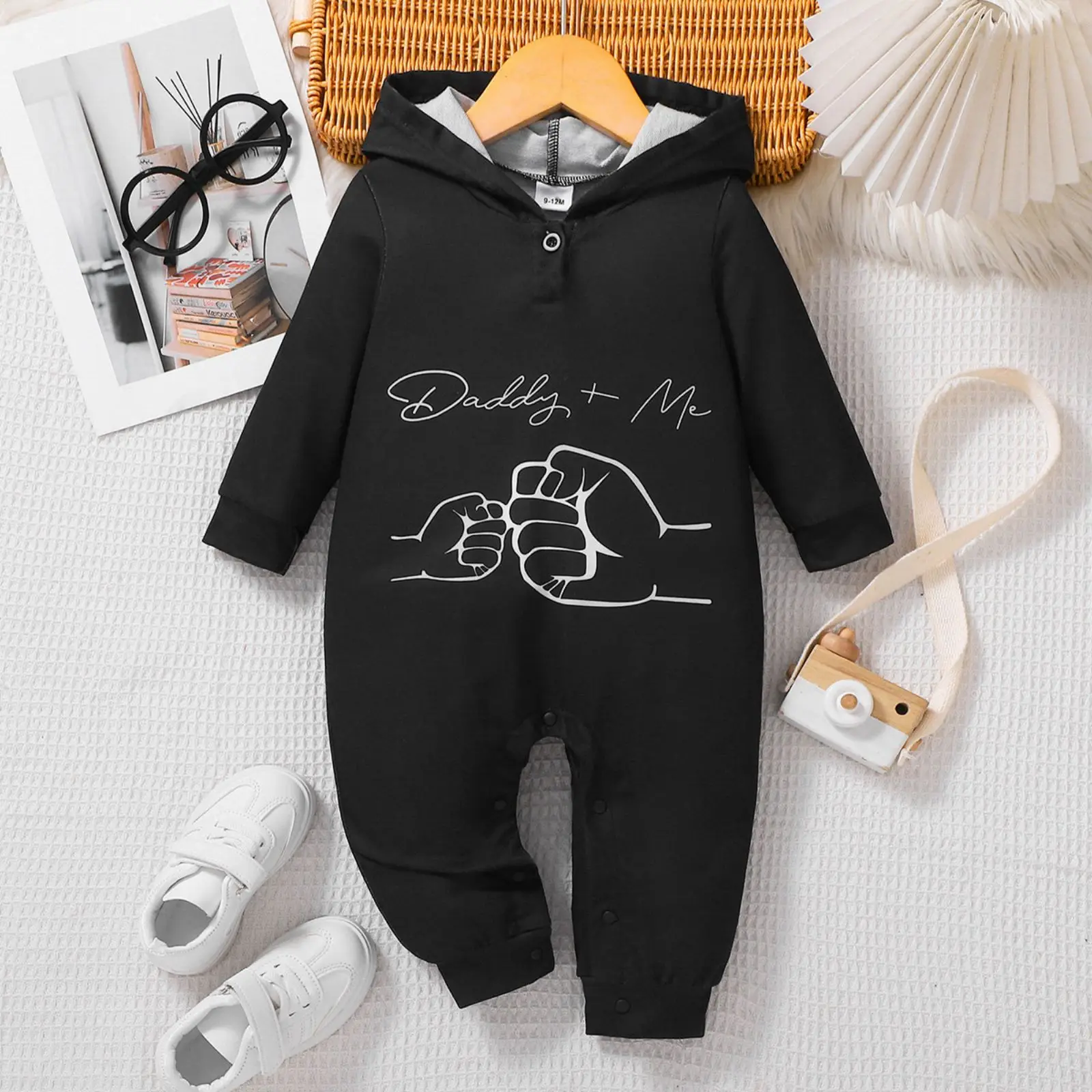 

Cartoon Style Winter Long Sleeve Baby Boys Girls Rompers Toddler Jumpsuits Baby Clothes Newborn Toddler Hoodies Bodysuit Costume